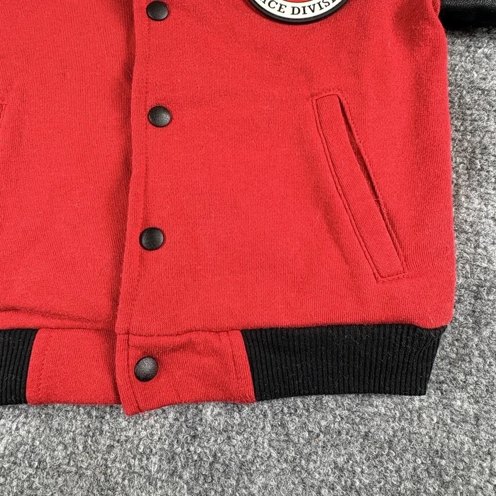 Hot Wheels Jacket Boys 2T Red Black Varsity Bomber Racing League Race Car Toys